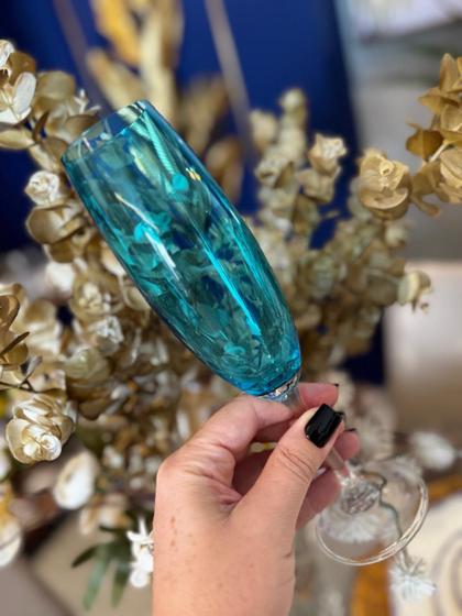 Imagem de Unidade taça cristal champanhe azul turquesa 220ml