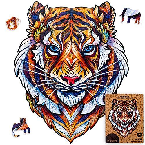 Imagem de UNIDRAGON quebra-cabeças de madeira - Tigre adorável, 273 pcs, K