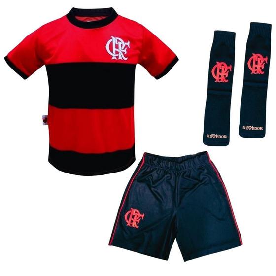 Imagem de Uniforme Infantil Flamengo Kit 3 Peças Oficial