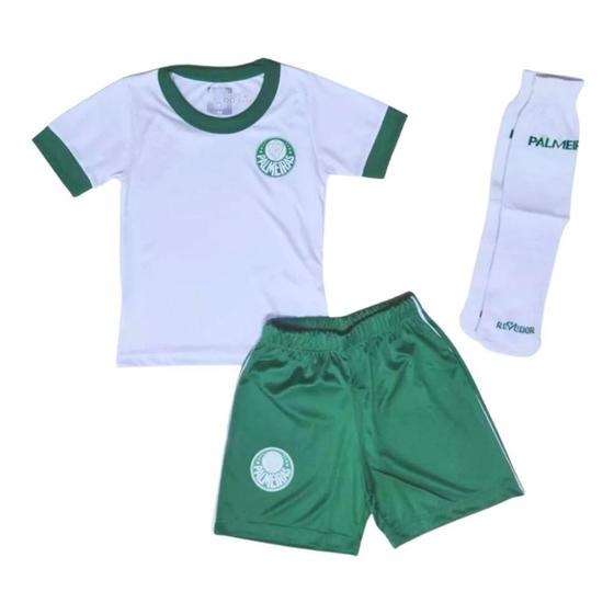 Imagem de Uniforme Infantil Palmeiras Branco Artilheiro Oficial