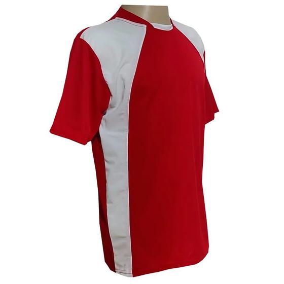 Imagem de Uniforme TRB 20+1 Camisa Vermelho/Branco, Calção Branco e Goleiro