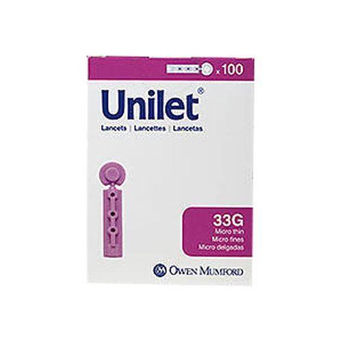 Imagem de Unilet Micro Thin 33G Lancets Single-Use Sterile 100 Cada pela Lancet