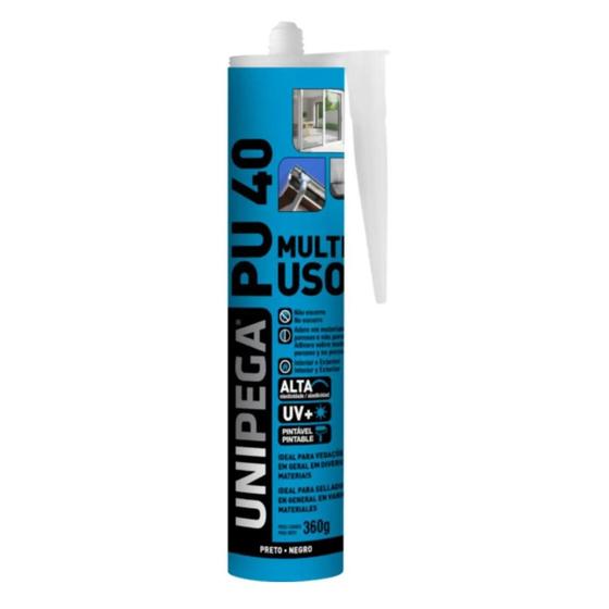 Imagem de Unipega pu40 multiuso preto cartucnho 210/ml/360g