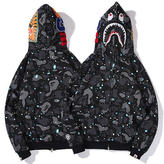 Imagem de Unisex Shark Head Camuflagem Loose Fit Hoodie XXXXXL