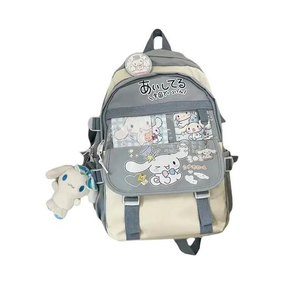 Imagem de Unissex Kawaii Hello Kitty Y2k Anime Mochila De Alta Capacidade Nylon Bolsa De Estudante De Viagem