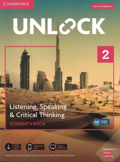 Imagem de Unlock 2 - listening, speaking and critical thinking sb, mob app and online wb w/ downloadable audio and video - 2nd ed - CAMBRIDGE UNIVERSITY