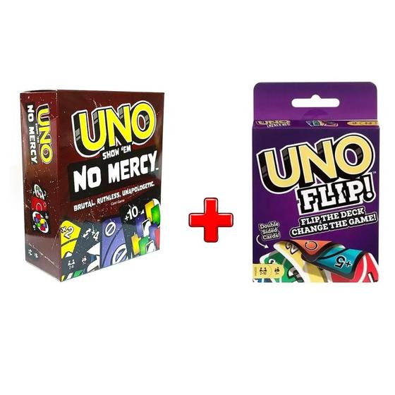 Imagem de Uno Flip + Uno No Mercy Jogo de Cartas