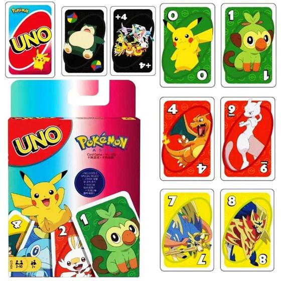 Imagem de Uno Pokémon Edição Especial Pikachu Jogo De Cartas Família