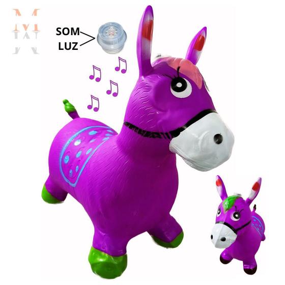 Imagem de Upa Upa Cavalinho Brinquedo Pula Pula Musical Inmetro Roxo