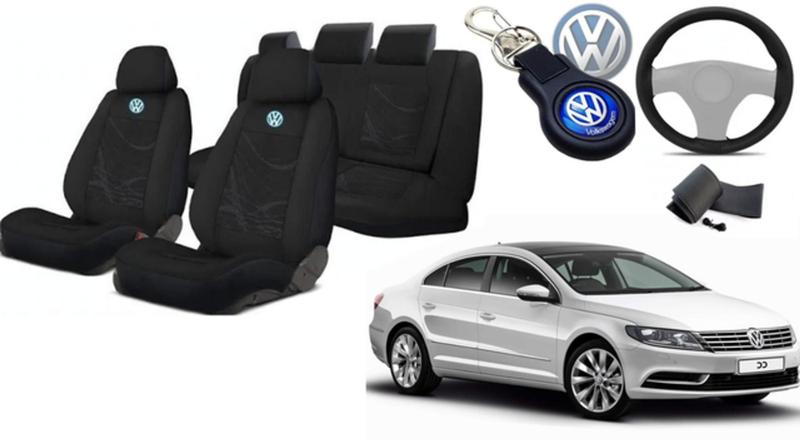 Imagem de Upgrade de Luxo: Capas para Bancos do Passat 2012-2020 + Volante e Chaveiro VW