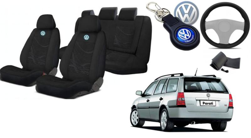 Imagem de Upgrade Volkswagen: Capas de Bancos Parati 1997-2012 + Volante e Chaveiro