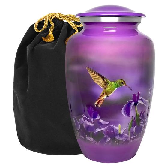 Imagem de Urna de cremação Trupoint Memorials Peace Hummingbird Purple