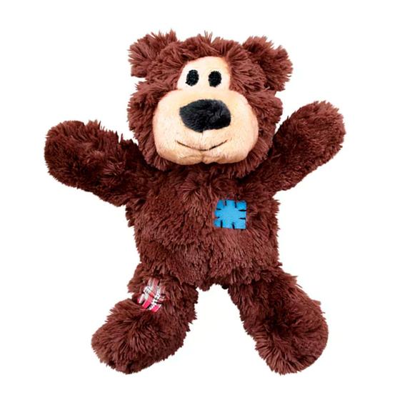 Imagem de Ursinho De Pelúcia Kong Wild Knots P/M com Apito e Corda para Cães Brinquedo Resistente Urso Pet