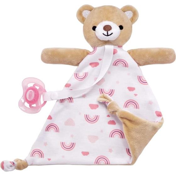 Imagem de Ursinho Naninha Com Prendedor De Chupeta - Rosa 14557 - Buba