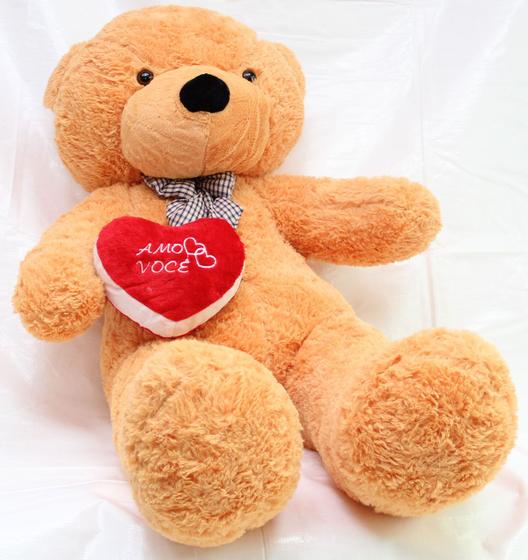 Imagem de Urso 1,4m Romântico Presente Natal Criança Namorada Coração