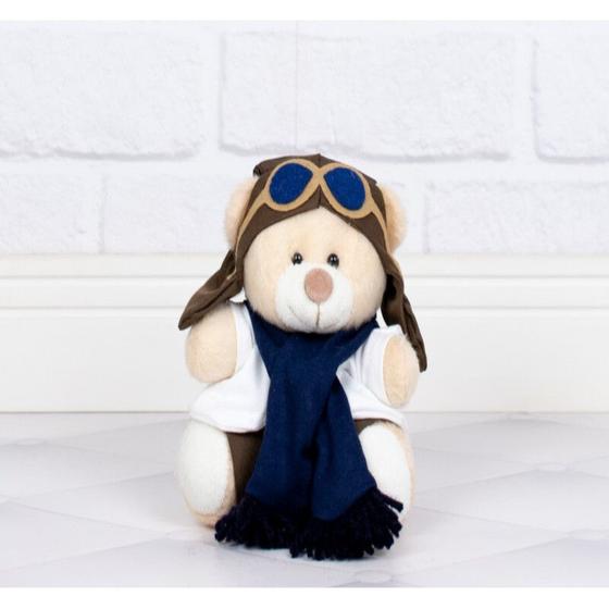 Imagem de URSO AVIADOR CLASSICO TEDDE 12 cm