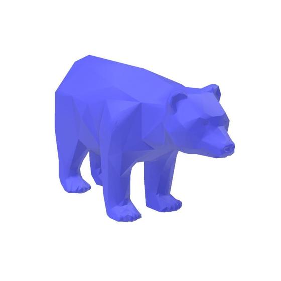 Imagem de Urso Bear Wall Street Geométrico Decoração 3D Low Poly