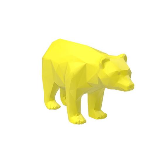 Imagem de Urso Bear Wall Street Geométrico Decoração 3D Low Poly