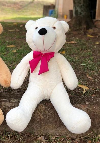 Imagem de Urso com laço Gigante Grande Bichinho de Pelúcia Teddy Bear 90 Cm