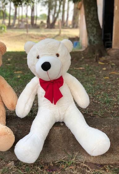 Imagem de Urso com laço Gigante Grande Bichinho de Pelúcia Teddy Bear 90 Cm