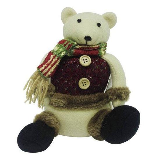 Imagem de Urso de Natal com Cachecol 15cm Niazitex