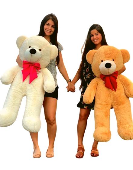 Imagem de Urso de pelucia anti alergico gigante teddy Grande 1,10 cm com laço