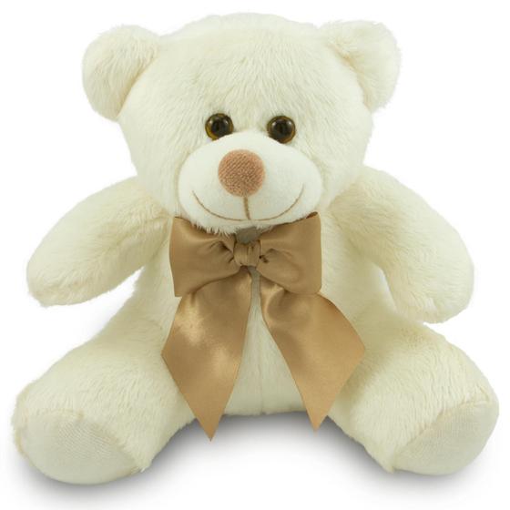 Imagem de Urso de Pelúcia com Laço 25cm Decoração