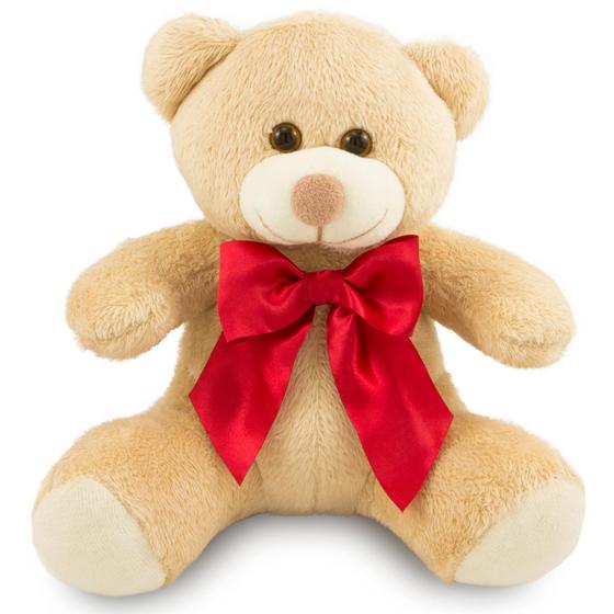 Imagem de Urso de Pelúcia com Laço 25cm Decoração