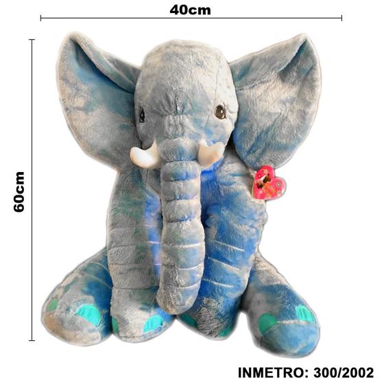 Imagem de Urso de Pelúcia Elefante Azul 60cm 
