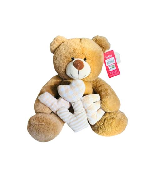 Imagem de Urso De Pelúcia Love Patch Buba 30 CM  Bege