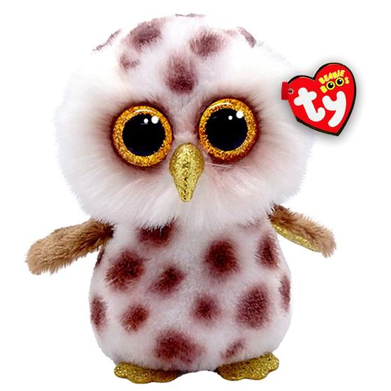 Imagem de Urso de Pelúcia Ty Beanie Boos 16cm Coruja Whoolie Original