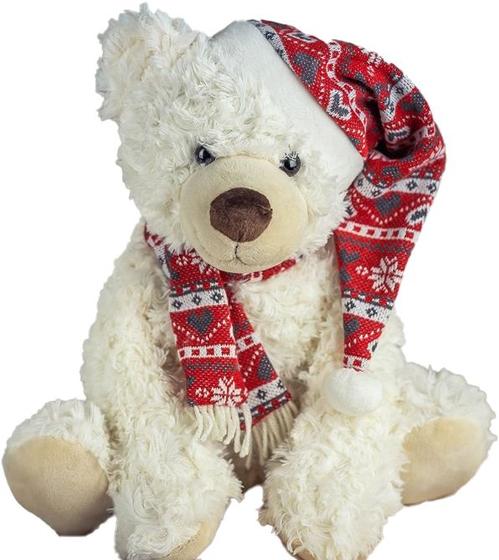 Imagem de Urso Decorativo de Natal Sentado - 36 Centímetros - 1 unidade - Rizzo