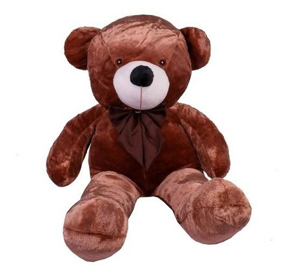 Imagem de Urso Gigante Pelúcia Grande Teddy 1,10 Metros Macio com Laço - Lavi Baby Store