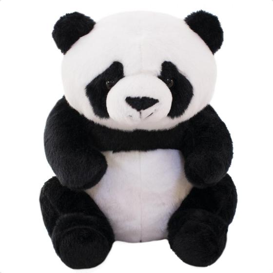 Imagem de Urso Panda De Pelúcia Sentado Presente 20cm Antialérgico