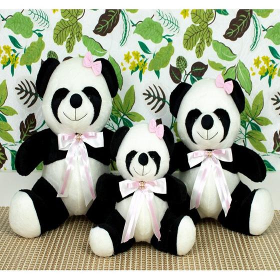 Imagem de URSO PANDA PELUCIA - 18/22/26cm, PARA DECORAÇAO E NICHO