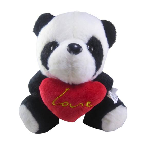 Imagem de Urso Panda Pelucia Romantico Love Coração Fofinho 17cm