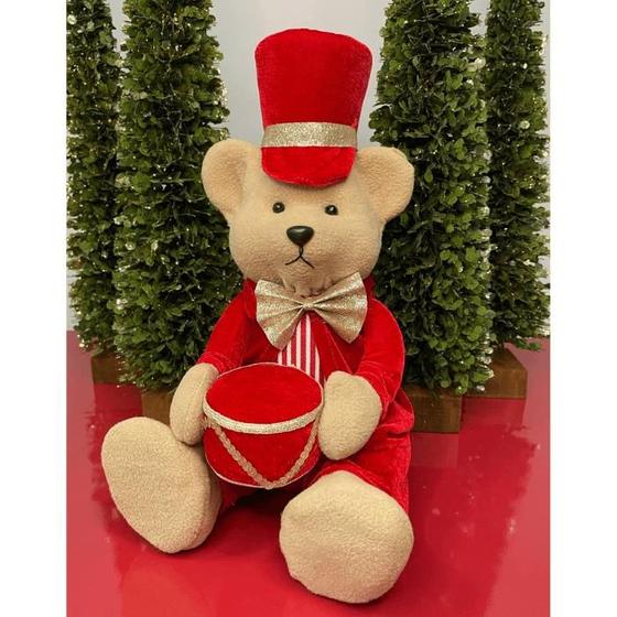 Imagem de Urso Sentado c/ Tambor - 32cm