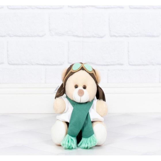 Imagem de URSO TEDDE 12 cm AVIADOR CLASSICO VERDE