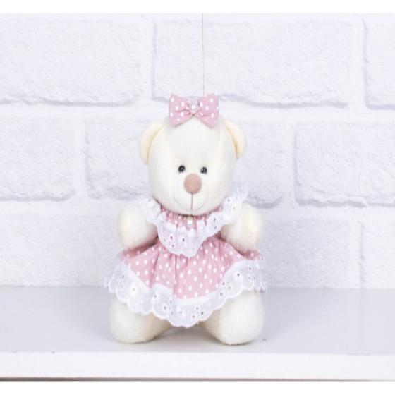 Imagem de URSO TEDDE 12 cm VESTIDO BABY - PELUCIA PALHA