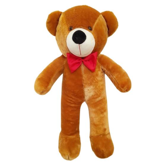 Imagem de Urso Teddy de Pelúcia Mel 70cm Com Gravatinha Borboleta - 508