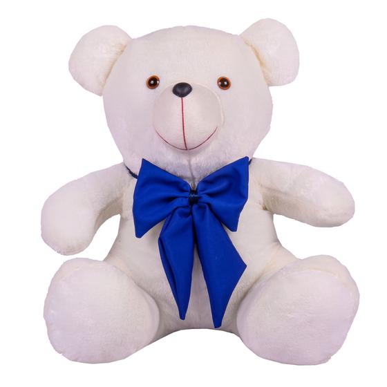 Imagem de Urso Teddy De Pelúcia Sentado Com Laço Tamanho G 50cm - Barros Baby Store