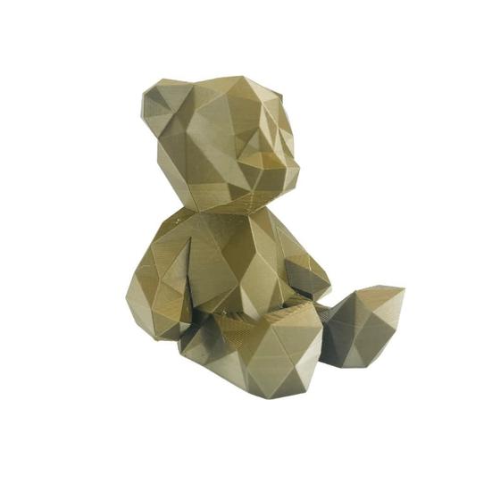 Imagem de Urso Teddy Low Poly Geométrico Decoração 3D