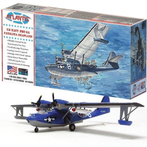 Imagem de Us Navy Pby-5a Catalina Seaplane - Atlantis 1/104 - 5301 - Kit para montar e pintar Plastimodelismo