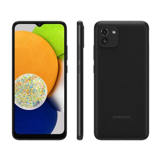 Usado: Samsung Galaxy A03 64 GB Preto - Excelente Imagem de Usado: Samsung Galaxy A03 64 GB Preto - Excelente