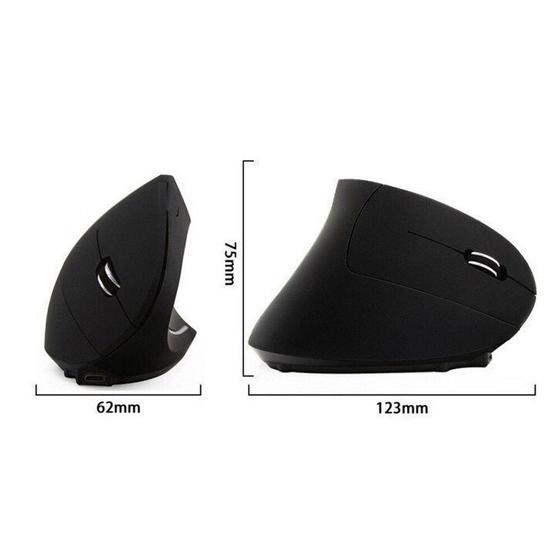 Imagem de USB 2.4G wireless ergonômico design vertical mouse óptico 6D 1600dpi mouse de jogo para a mão direita, para jogos de escritório de negócios