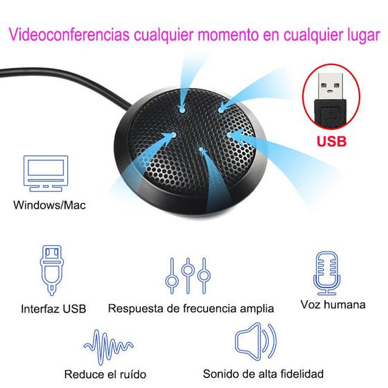 Imagem de USB Conference Interface Microfone Jogo Voz Rede Vídeo
