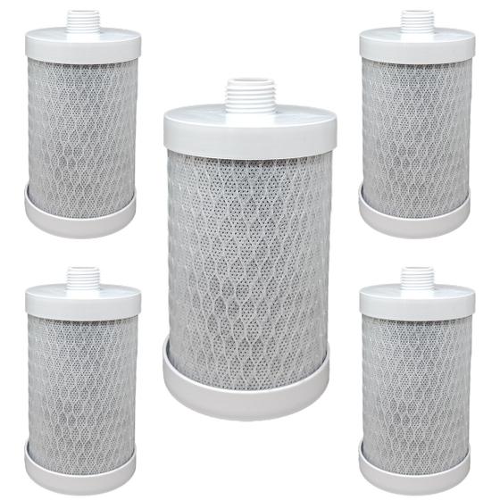 Imagem de Uso Universal Conjunto 05 Refis Carbon Block 5" Com Rosca