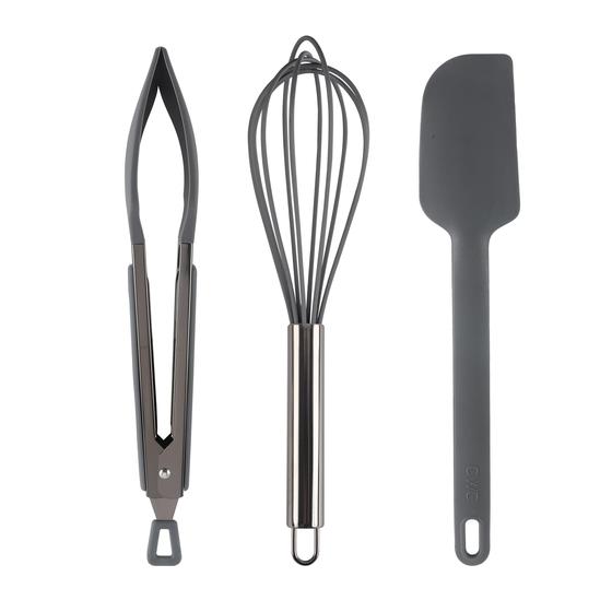 Imagem de Utensílios de cozinha COOK WITH COLOR Silicone, conjunto de 3 peças, cinza