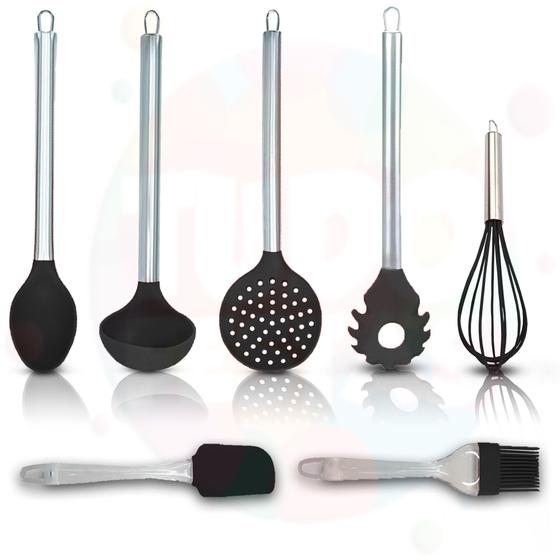 Imagem de Utensílios De Cozinha Em Silicone Com 7 Peças