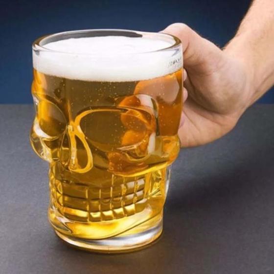 Imagem de Utilidade caneca chopp e cerveja caveira rock ref 6623